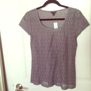 Banana Republic Gray Lace Top! With camisole.
