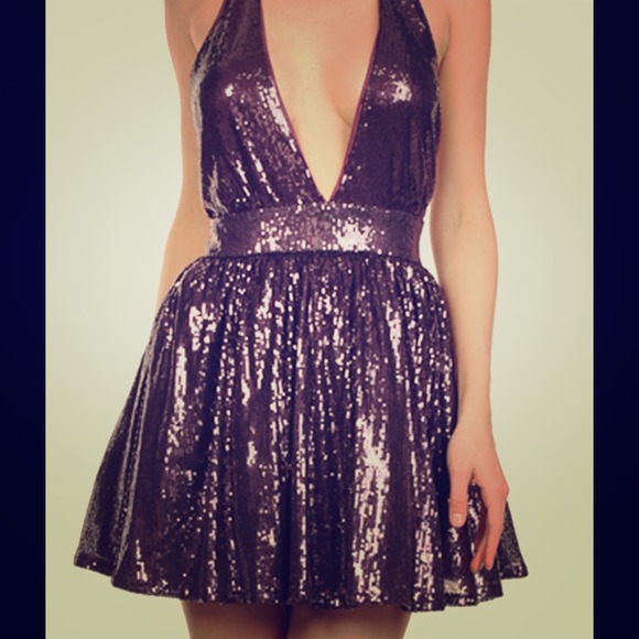 Purple sequined Marilyn Monroe inspired dress!