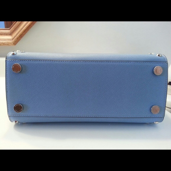 Authentic Michael Kors Powder Blue Jeweled Selma - Picture 3 of 4