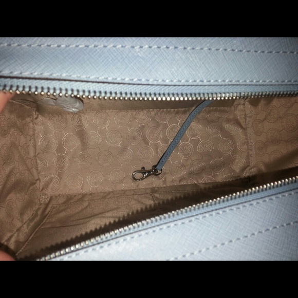 Authentic Michael Kors Powder Blue Jeweled Selma - Picture 4 of 4