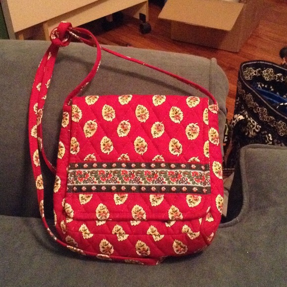 Vera Bradley red leaf crossbody