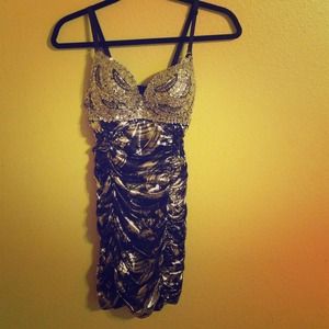 Black and silver sparkly dress