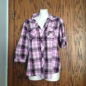 Purple button down