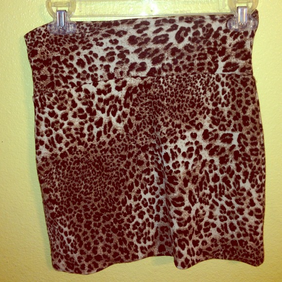 Leopard print pencil skirt from Charlotte Russe