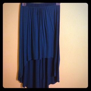 Teal hi-low skirt