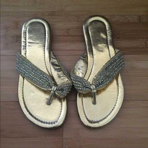 Gold sandals