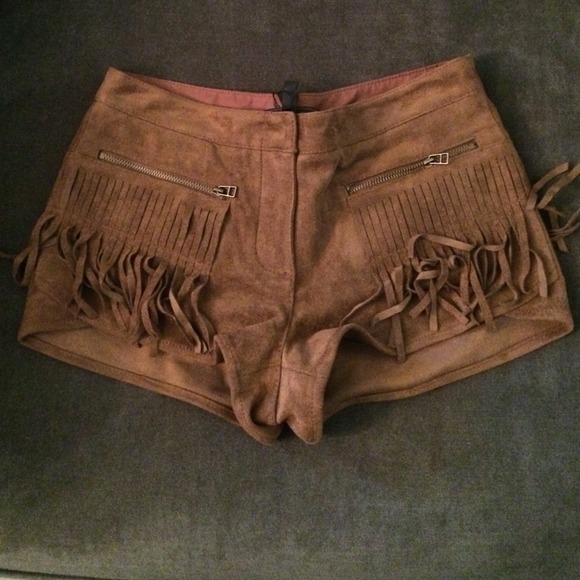 BCBG Suede Fringe Shorts! NWT