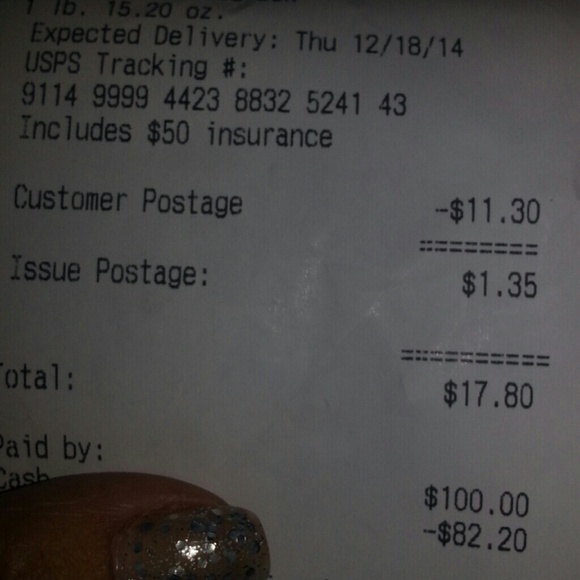 Just to show the bundle was mailed
