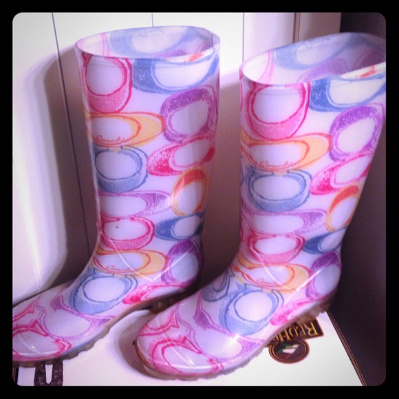 clear rainbow boots