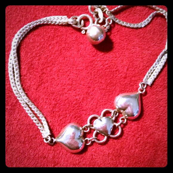 sterling silver Jewelry - 925 silver heart bracelet with tiny bell