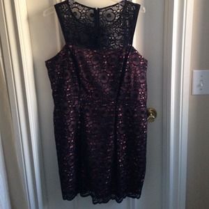 A Jessica Simpson black lace formal dress
