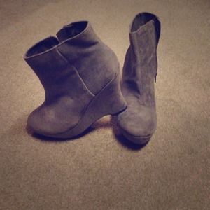 Express gray booties