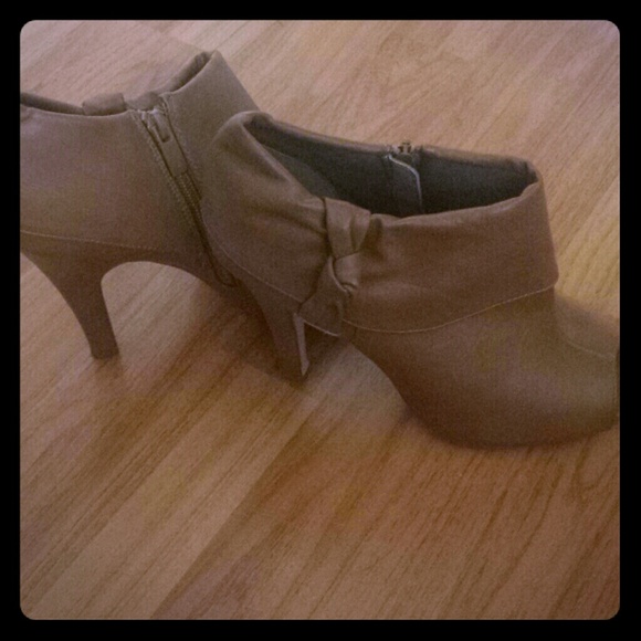 Peep toe booties