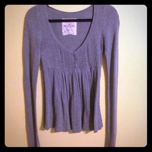 Grey baby doll sweater from hollister