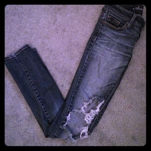 American Eagle Destroyed Stretch Jeans