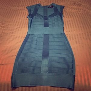 Teal French Connection Bandage Dress