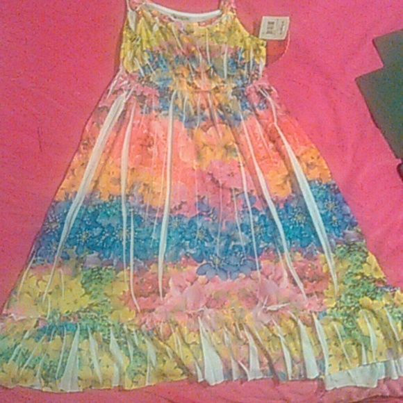 A girls flowery dress