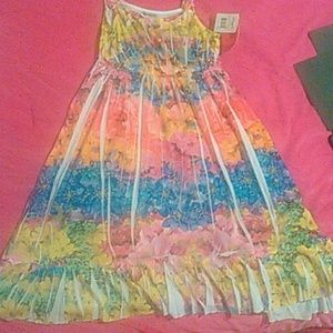 A girls flowery dress