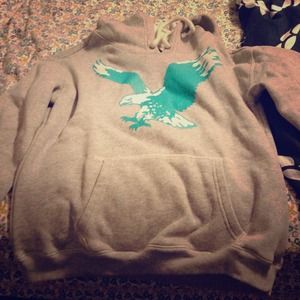 Ae grey hooded sweatshirt