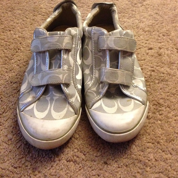 Silver coach sneakers