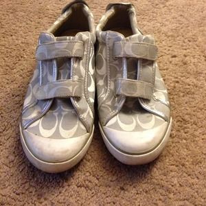 Silver coach sneakers
