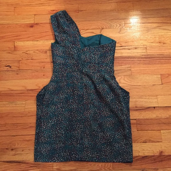 BCBG Generation teal, one-shoulder dress - Picture 2 of 3