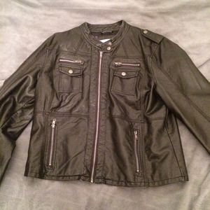 RESERVED Black leather jacket