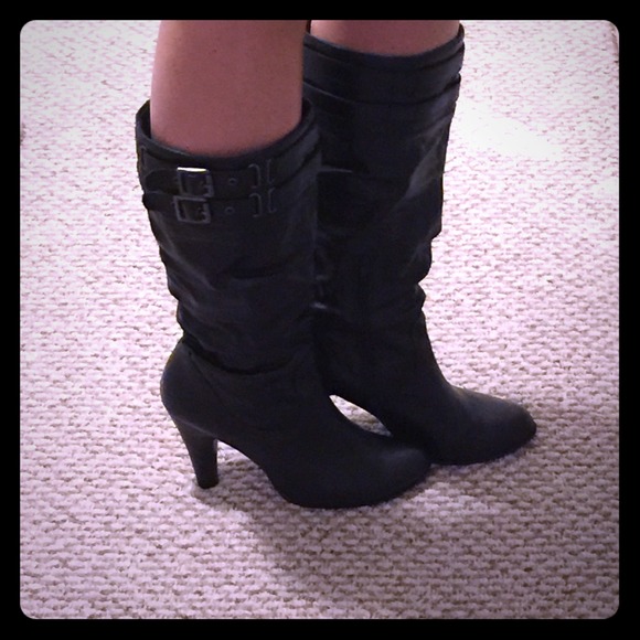 ALDO high black leather boots