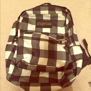 Jansport checkered backpack