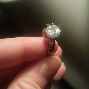 2ct cz Sterling silver ring size 6.5