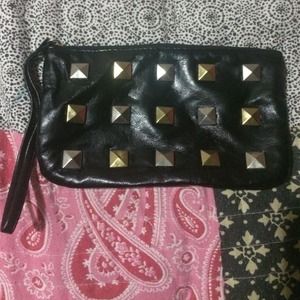 Black studs purse