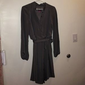 Elegant Grey Shirt Dress