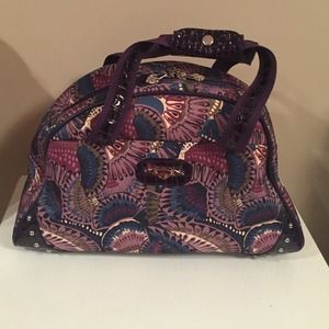 KATHY Purple Paisley Design Carry on Bag