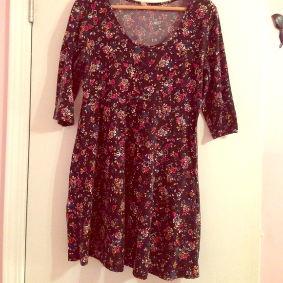 Black floral dress