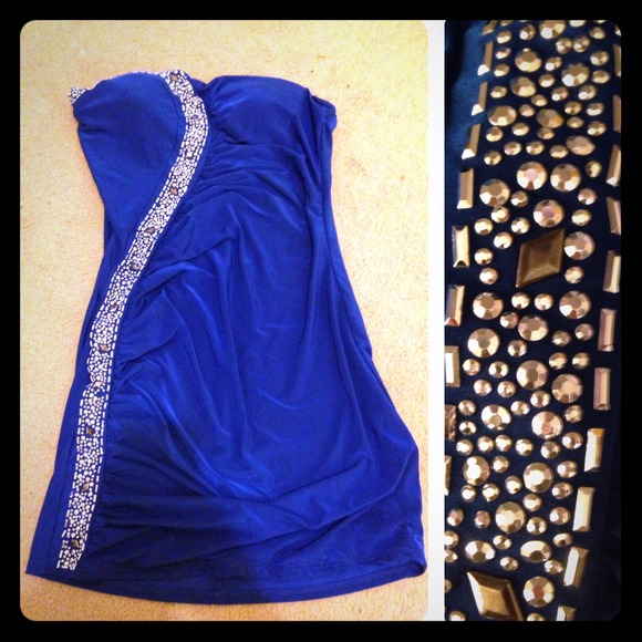 Blue cocktail dress