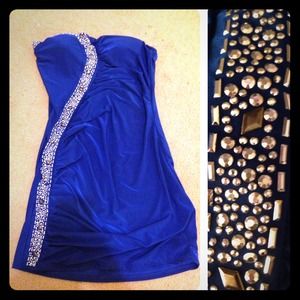 Blue cocktail dress