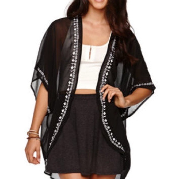 Pacsun L.A. Hearts black kimono cardigan