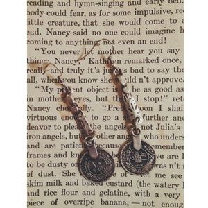 Long Silver Coin Earrings