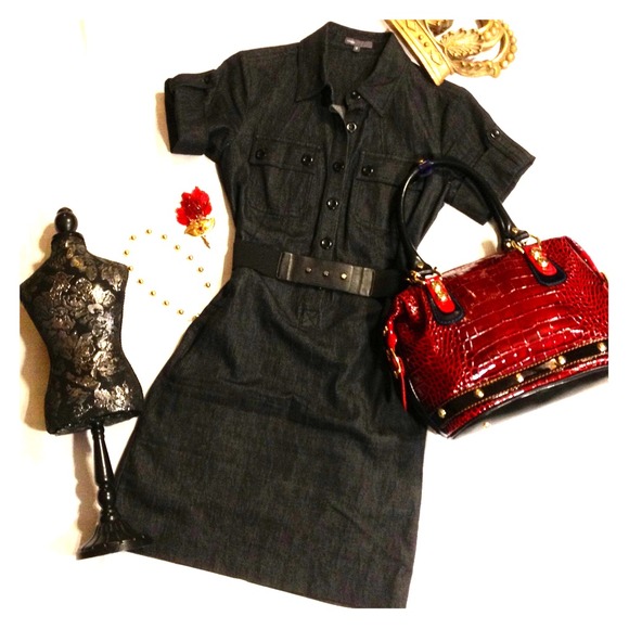 Vince Dresses & Skirts - ‼️LAST CHANCE‼️ Vince Dark Denim Shirt Dress