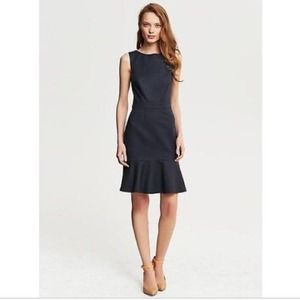 Banana Republic Sleek Suit Flounce Dress