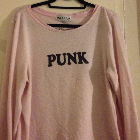 WILDFOX BABY PINK "PUNK" SWEATER