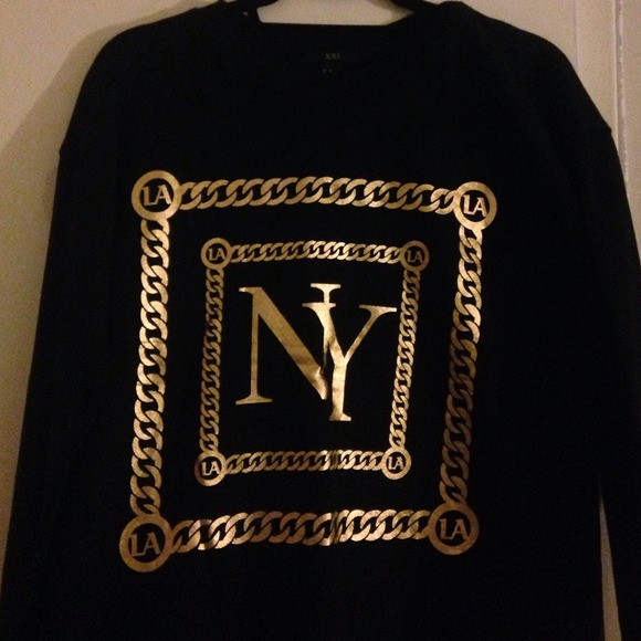 NY/LA GOLD CHAIN SWEATER