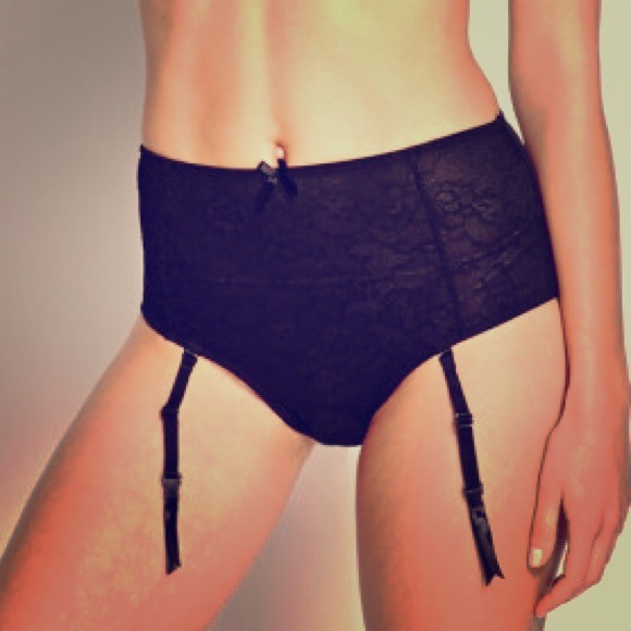 High waist garter belt