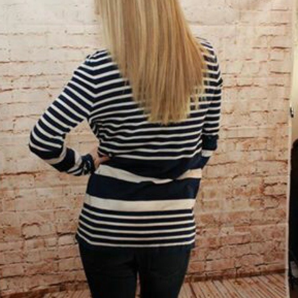 BUNDLED - Striped Cardigan Sweater, Navy & White! - Picture 3 of 4