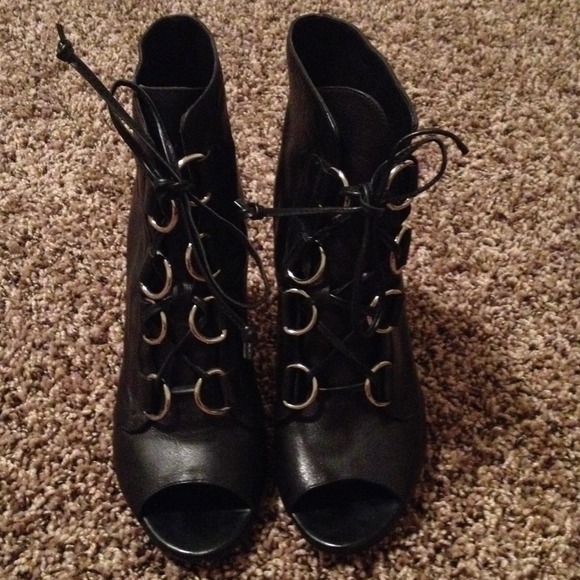 Black Leather BCBGeneration booties