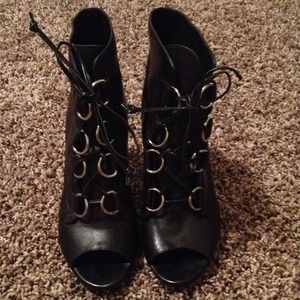 Black Leather BCBGeneration booties