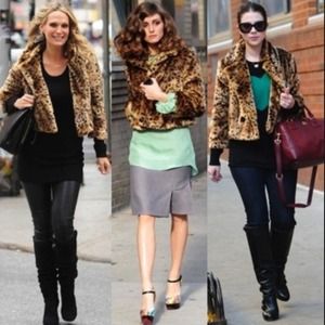 Loft Leopard Faux Fur Jacket