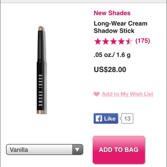 Bobbi Brown Cream Eye Shadow Stick in Vanilla 01