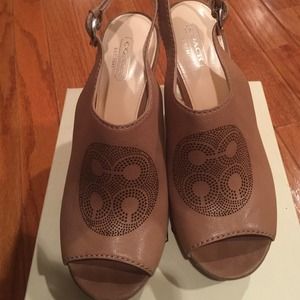 Coach jade shoes / sandals wedge (used wedge)