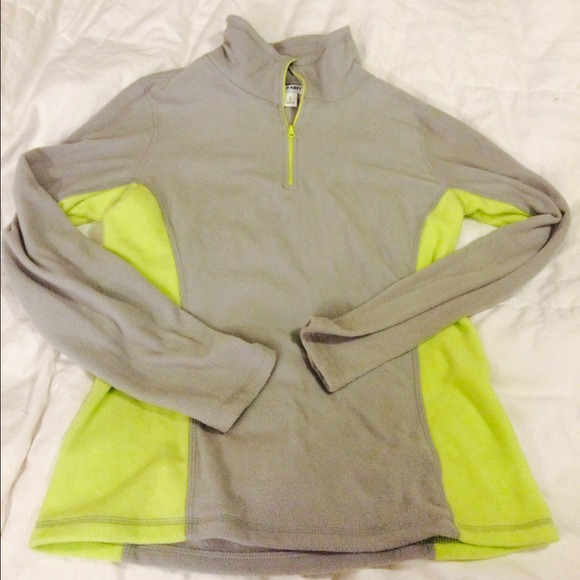 Grey and neon pullover